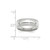 14k White Gold 8mm Double Milgrain Comfort Fit Wedding Band Size 5.5