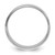 14k White Gold 8mm Flat with Step Edge Wedding Band Size 13