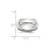 14k White Gold 8mm Half Round with Edge Wedding Band Size 9