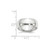 14k White Gold 8mm Half-Round Wedding Band Size 10.5