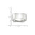 14k White Gold 8mm Lightweight Flat Wedding Band Size 12