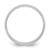 14k White Gold 8mm Lightweight Half Round Wedding Band Size 10.5
