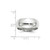14k White Gold 8mm Standard Weight Comfort Fit Wedding Band Size 10.5