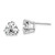 14k White Gold 8mm Trillion Cubic Zirconia Earrings
