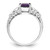 14k White Gold 8x6mm Emerald Cut Amethyst ring