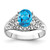14k White Gold 8x6mm Oval Blue Topaz ring - Y4-A32B71D1-3974