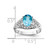 14k White Gold 8x6mm Oval Blue Topaz ring - Y4-A32B71D1-3974