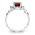 14k White Gold 8x6mm Oval Garnet AA Diamond ring
