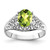 14k White Gold 8x6mm Oval Peridot ring - Y4-03DBE603-1155