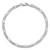 14K White Gold 9 inch  2.75mm Flat Figaro with Lobster Clasp Anklet