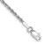 14K White Gold 9 inch 1.75mm Diamond-cut Rope with Lobster Clasp Anklet