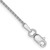 14K White Gold 9 inch 1mm Diamond-cut Parisian Wheat with Lobster Clasp Anklet