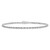 14K White Gold 9 Inch 2.75mm Diamond-cut Quadruple Rope Lobster Clasp Chain