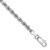 14K White Gold 9 inch 3mm Diamond-cut Rope with Lobster Clasp Chain