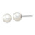 14k White Gold 9-10mm White Round South Sea Saltwater Cultured Pearl Post Earrings
