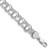 14k White Gold 9mm Solid Triple Link 7 inch Charm Bracelet