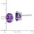 14k White Gold 9x7mm Oval Amethyst Earrings