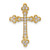 14k 1/2ct. Diamond Budded Cross Chain Slide
