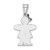 14k White Gold AA Diamond Kid Pendant - XK-427357C5-9975