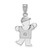 14k White Gold AA Diamond Kid Pendant - XK-60B0B8F7-9994