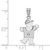 14k White Gold AA Diamond Kid Pendant - XK-60B0B8F7-9994