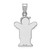 14k White Gold AA Diamond Kid Pendant - XK-B418ECAC-4883