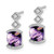 14k White Gold Amethyst and Diamond Earrings - EM-C427C484-5393