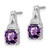 14k White Gold Amethyst and Diamond Earrings - EM-D57FD616-8564