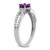 14k White Gold Amethyst and Diamond Floral Ring - RM-C4B172B4-1879