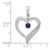 14k White Gold Amethyst and Diamond Heart Pendant - PM-20E80A43-7389