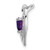 14k White Gold Amethyst and Diamond Heart Pendant - PM-20F43D76-3880