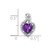 14k White Gold Amethyst and Diamond Heart Pendant - PM-30B00B99-7068