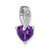 14k White Gold Amethyst and Diamond Heart Pendant - PM-64EA1CB6-3468