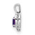 14k White Gold Amethyst and Diamond Heart Pendant - XB-F9EB684F-8831