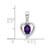 14k White Gold Amethyst and Diamond Heart Pendant - XB-F9EB684F-8831