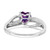 14k White Gold Amethyst and Diamond Heart Ring - RM-C0A653F5-3706