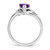 14k White Gold Amethyst and Diamond Heart Ring - RM-C80D7144-5030