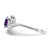 14k White Gold Amethyst and Diamond Heart Ring - XB-E9618C89-5401