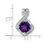 14k White Gold Amethyst and Diamond Pendant - PM-25BAE5F2-9402
