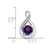14k White Gold Amethyst and Diamond Pendant - PM-39EF9559-6195
