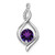 14k White Gold Amethyst and Diamond Pendant - PM-5053D6C6-8270