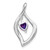 14k White Gold Amethyst and Diamond Pendant - PM-FFD23F47-4764