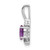 14k White Gold Amethyst and Diamond Pendant - XB-10567108-6670