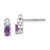 14k White Gold Amethyst and Diamond Post Earrings - XB-04290C98-5881