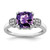 14k White Gold Amethyst and Diamond Ring - RM-338C6ED4-5921