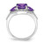 14k White Gold Amethyst and Diamond Ring - RM-7D0402D4-9160