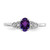 14k White Gold Amethyst and Diamond Ring - XB-73D5A060-8081