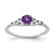 14K White Gold Amethyst Celtic Knot Ring