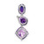 14k White Gold Amethyst Chain Slide - PM-9E7E70FD-4466