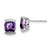 14k White Gold Amethyst Post Earrings - EM-5366073F-2617